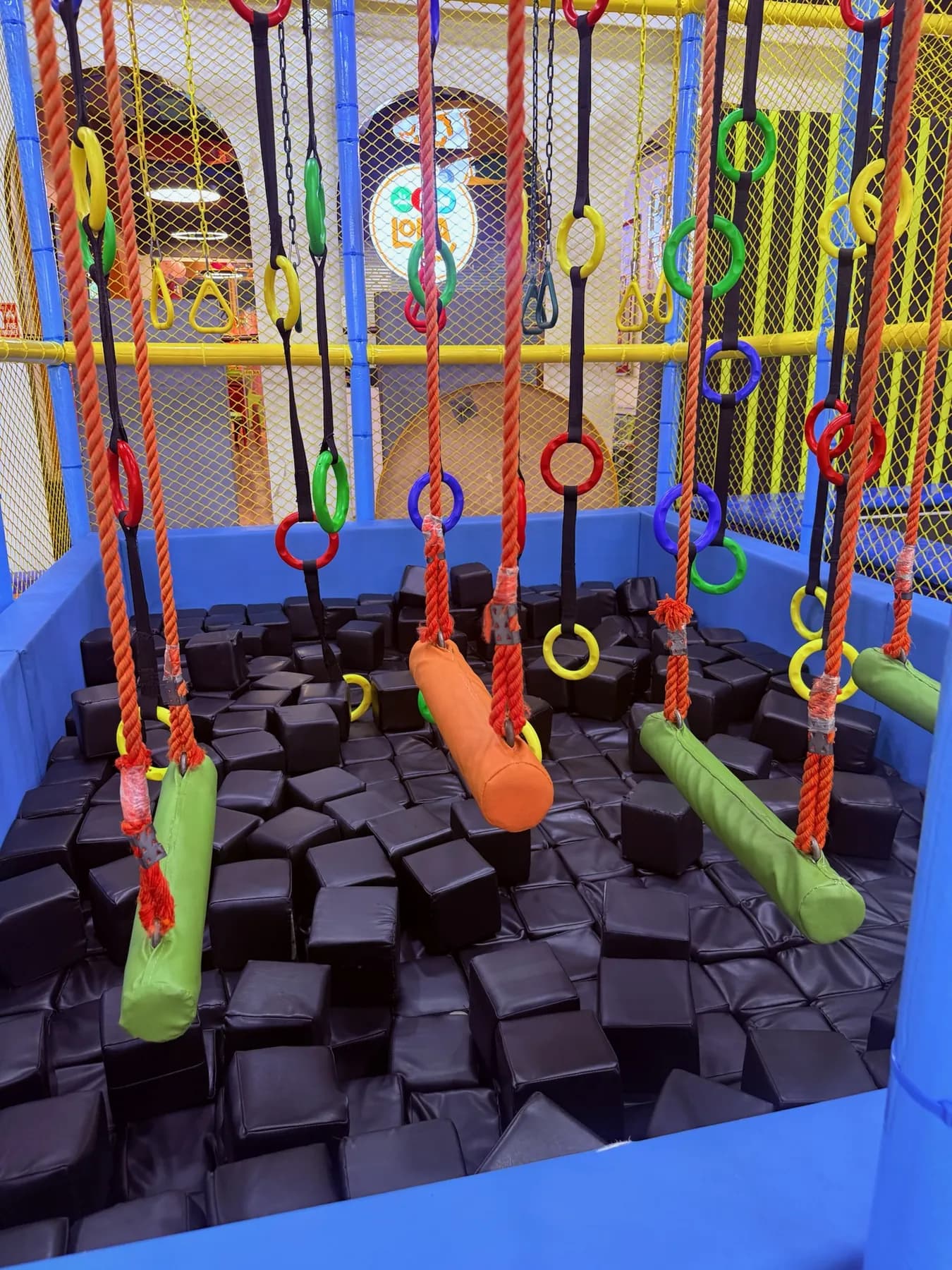 Colourful climbing and movement activities inside Lopa Playzone